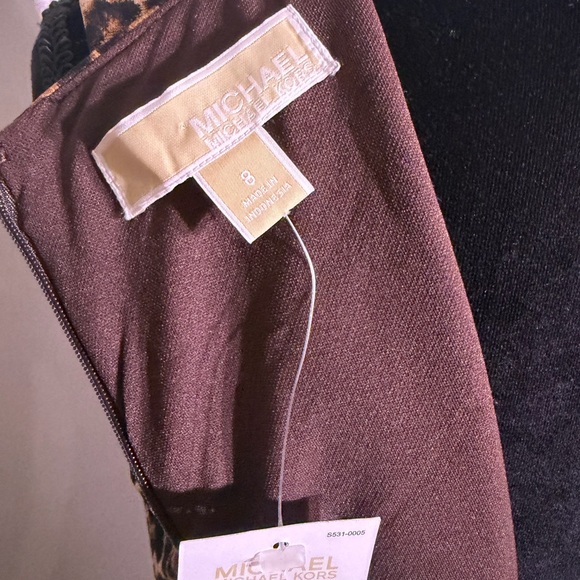 NWT Michael Kors dress with leopard print sleeveless size 8 - Picture 7 of 10